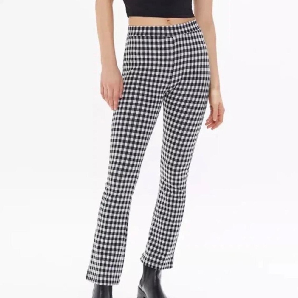 Urban Outfitters Black and White Gingham Straight Leg Pants Small